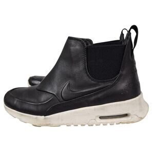 Nike Air Max Thea Mid Black Sail Leather Womens Sneaker Boots 9